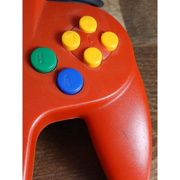 N64 Nintendo 64 Original Red Original Controller OEM NUS-005 Tested - Picture 4 of 11